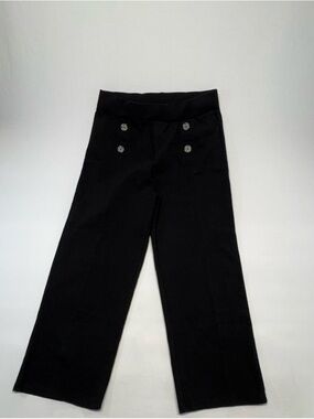 Lily Morgan Black Wide Leg Sailor Pants - High Waisted - approx-32.5” Length